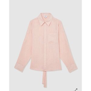 Reiss NWT 100% Linen Oversized Button-Down Blouse - Minimalist Coastal - Size 8